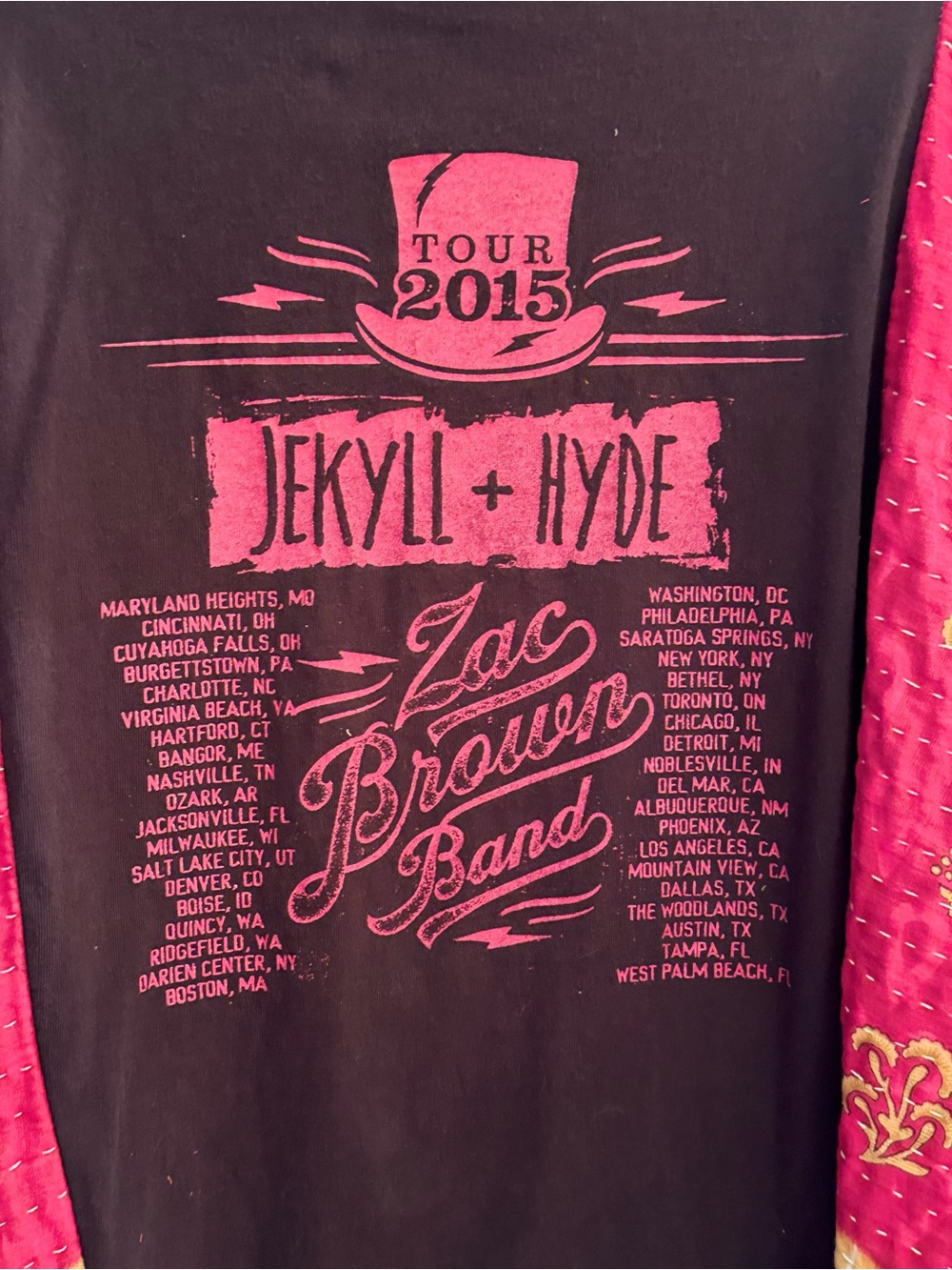 ZAC BROWN BAND Artisan Made Upcycle BAND T Up to XL Handmade One of a Kind - Picture 6 of 6